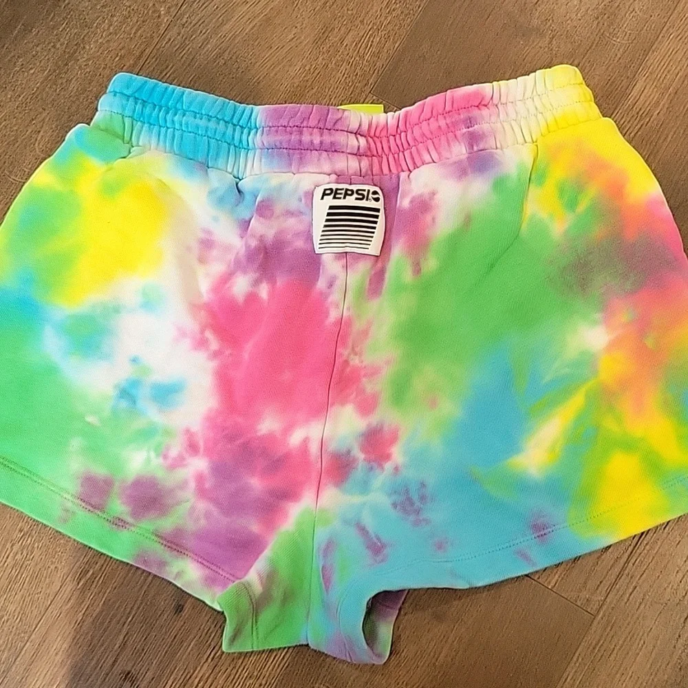 Forever 21 Pepsi rainbow tie dye small shorts - Picture 5 of 6